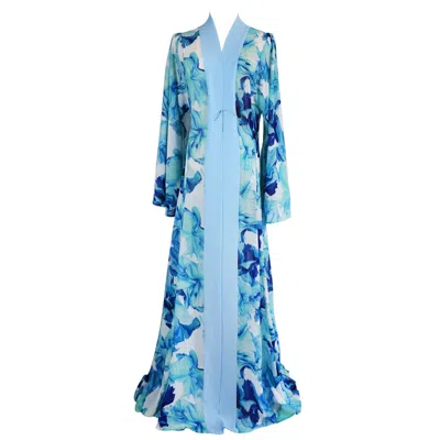 Ak Royalty Resortwear Women's Carol Kimono Turquoise Blue
