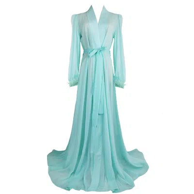 Ak Royalty Resortwear Women's Green / Blue Reina Sparkling Gown Mint