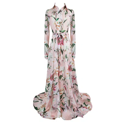 Ak Royalty Resortwear Women's Pink / Purple / Neutrals Bella Cover Up Pink Lilly In Multi