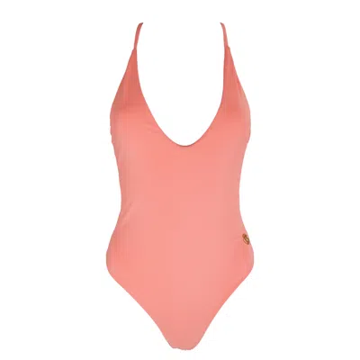 Ak Royalty Resortwear Women's Pink / Purple / Neutrals Laguna One Piece Swimsuit In Multi