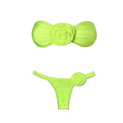 Ak Royalty Resortwear Women's Rosé Bikini Neon Green