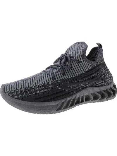 Akademiks Fit 02 Mens Lace-up Manmade Running & Training Shoes In Black