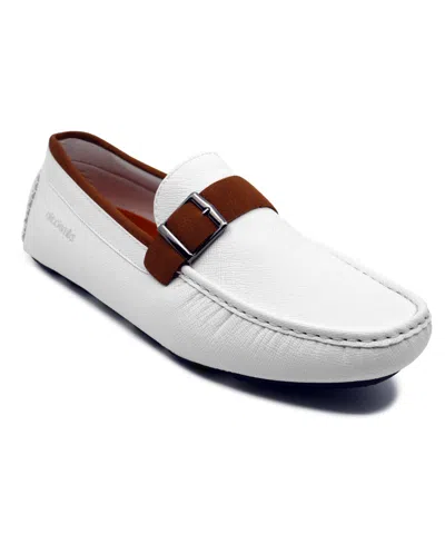 Akademiks Men's Dover Slip On Driving Loafers In White