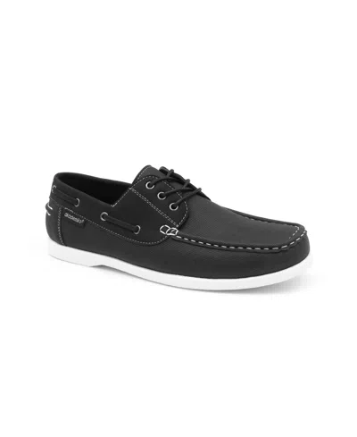 Akademiks Men's Marina 2.0 Lace-up Boat Shoes In Black