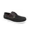 Akademiks Men's Marina Lace-up Boat Shoes In Black