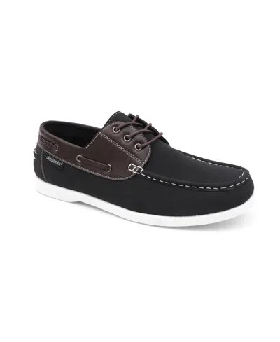Akademiks Men's Marina Lace-up Boat Shoes In Black