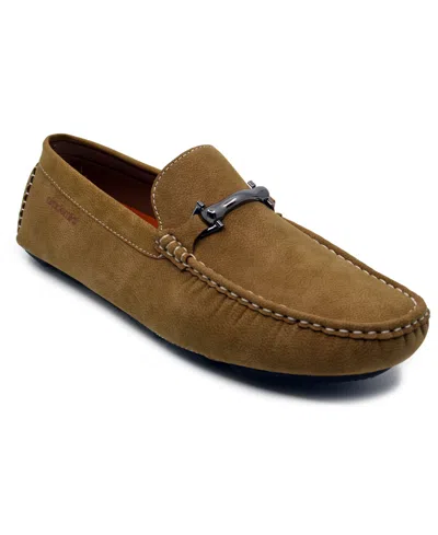 Akademiks Men's Weston Slip On Buckle Loafers In Sand