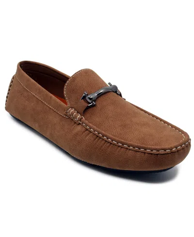 Akademiks Men's Weston Slip On Buckle Loafers In Brown