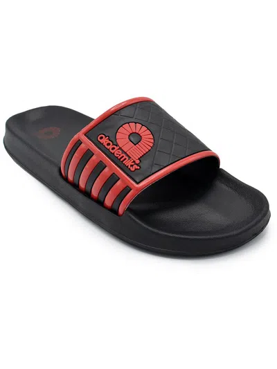 Akademiks Mens Rubber Slip On Slide Sandals In Orange