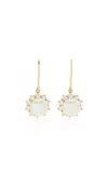 Akaila Reid Extra Small 18k Yellow Gold Diamond; Pearl Earrings