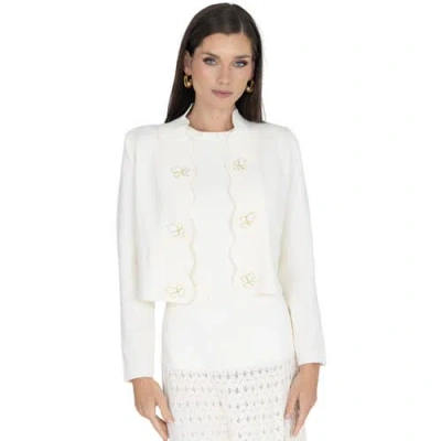 Akalia Annie Long Sleeve Jacket In White