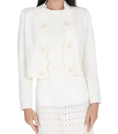 Akalia Annie Long Sleeve Jacket In White