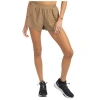 Akalia Chloe Romantic Scalloped Detailing Shorts In Soft Brown