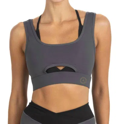 AKALIA CLEO COLOR BLOCK ACTIVEWEAR SPORTS BRA IN BLACK