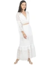 Akalia Emily Guipure Lace Top & Maxi Skirt Set In White