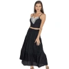 Akalia Emma Top & Maxi Skirt Set In Black