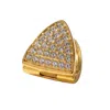 Akalia Luna Waterproof Dainty Triangle Zircon Pave Stud In Brown