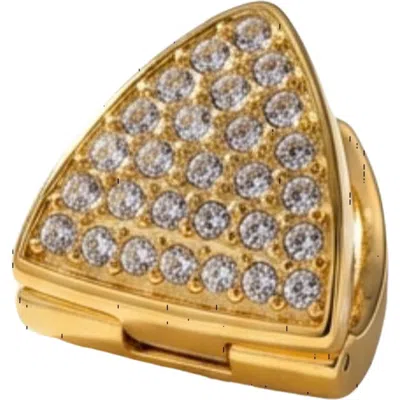 Akalia Luna Waterproof Dainty Triangle Zircon Pave Stud In White