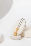 Akalia Luxury Waterproof 18k Gold Plated Padlock Necklace For Elegant Styling In Gold