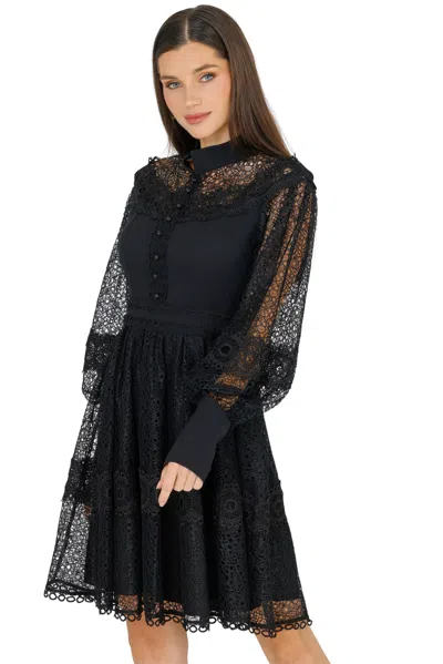 AKALIA MELVINA LACE MINI DRESS LONG SLEEVE