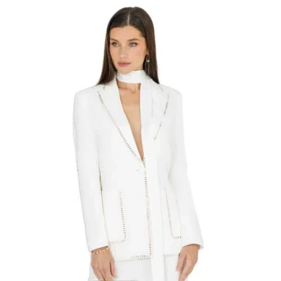 Akalia Nina Blazer With Belt In White