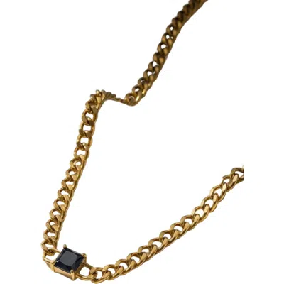 Akalia Noir Chain Necklace In Black