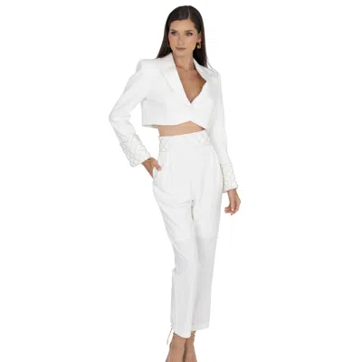 Akalia Orchid Trouser In White