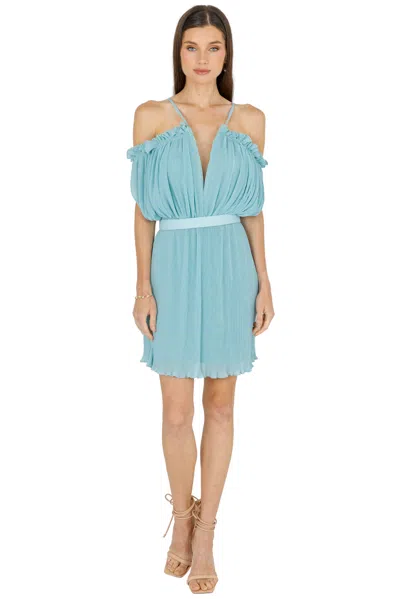 Akalia Oriella Sleeveless Mini Dress In Mint In Blue