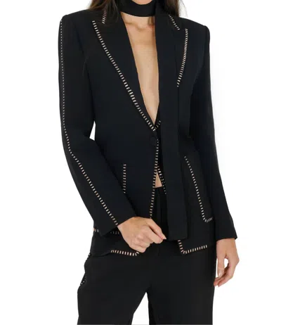 Akalia Pamela Blazer With Belt In Black