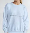Akalia Ria Heavy Cotton Crewneck Sweatshirt In Light Blue In Blue