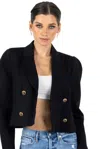 Akalia Rosalia Cropped Women Blazer In Black In Black