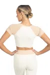 Akalia Sienna Color Block Activewear Top In Multi