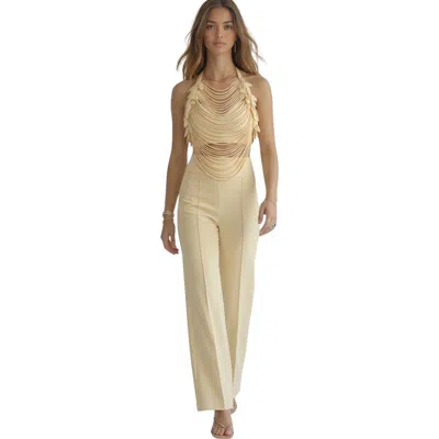 Akalia Aurelia Wide-leg Trousers In Yellow In Neutral