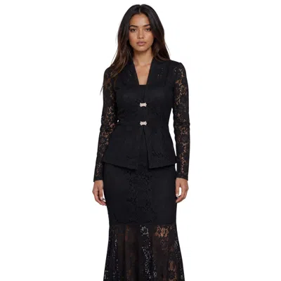 Akalia The Valentina Lace Blazer In Black