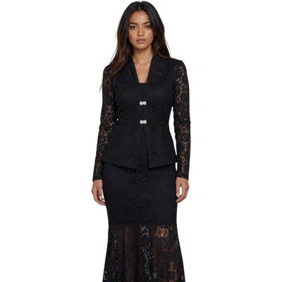 Akalia The Valentina Lace Blazer In Black