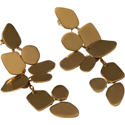 Akalia Valentina Waterproof Statement Dangle Earring In Gold
