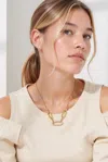 Akalia Waterproof 18k Gold And Diamond Maillon Link Necklace In Multi