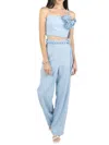 Akalia Rosalia Pants And Top Set In Celeste In Light Blue