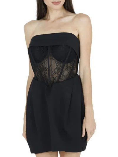 Akalia Women's Daisy Lace Corset Minidress