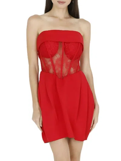Akalia Women's Daisy Lace Corset Minidress