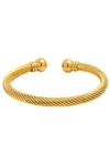 Akalia Women's Waterproof Twisted Wire Bracelet In Gold In Gold