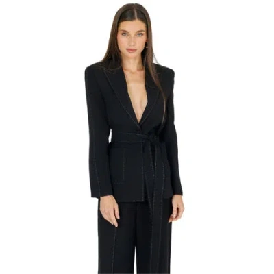 Akalia Yena Blazer With Belt In Black