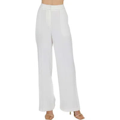Akalia Yena Wide Leg Pant In White