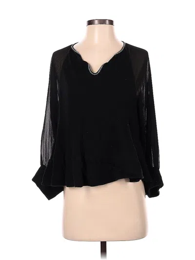 Pre-owned Akemi + Kin 3/4 Sleeve Blouse In Black