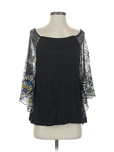 Pre-owned Akemi + Kin 3/4 Sleeve Blouse In Black