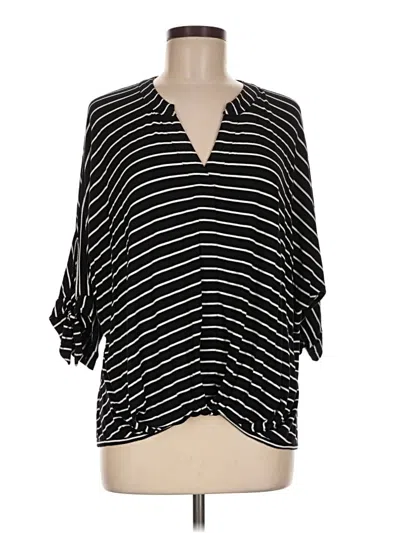 Pre-owned Akemi + Kin 3/4 Sleeve Blouse In Black