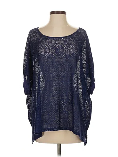 Pre-owned Akemi + Kin 3/4 Sleeve Blouse In Blue