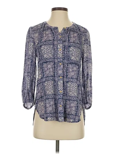 Pre-owned Akemi + Kin 3/4 Sleeve Blouse In Blue