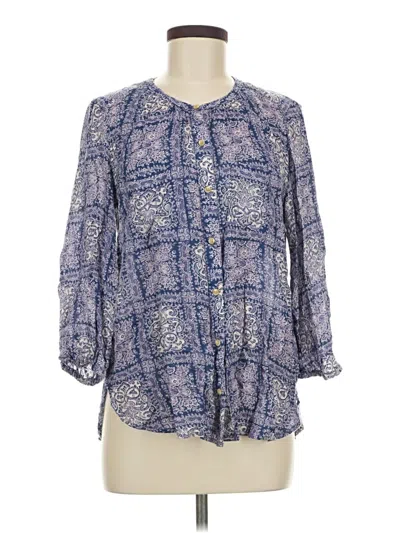 Pre-owned Akemi + Kin 3/4 Sleeve Blouse In Blue