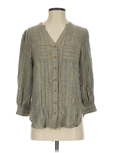 Pre-owned Akemi + Kin 3/4 Sleeve Blouse In Gray